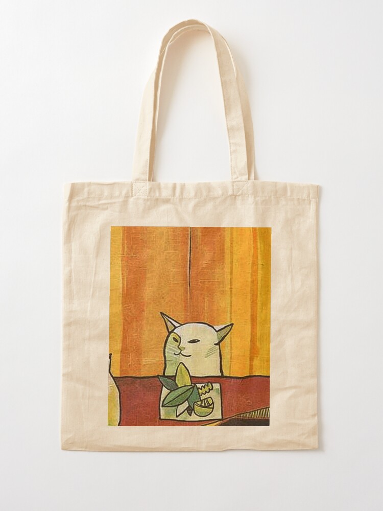 Alternate view of Picasso Cat Meme Paint Tote Bag