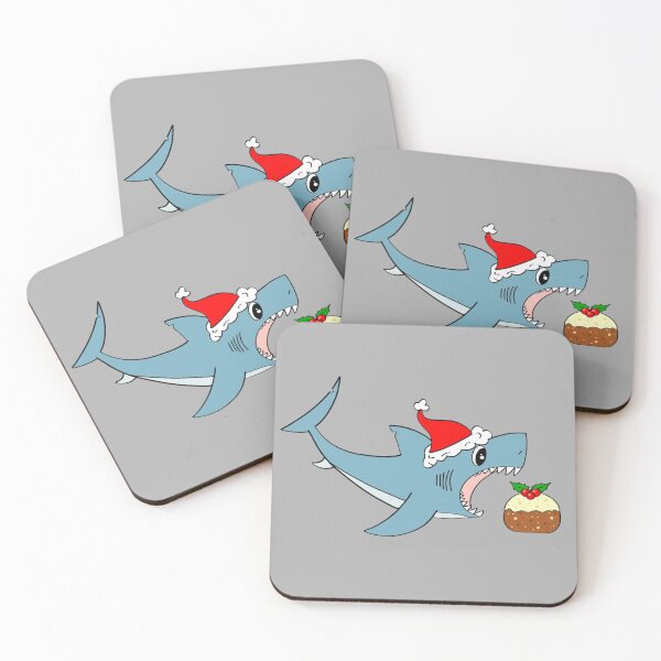 Item preview, Christmas Shark Eating Fruitcake designed and sold by laurenmoee.