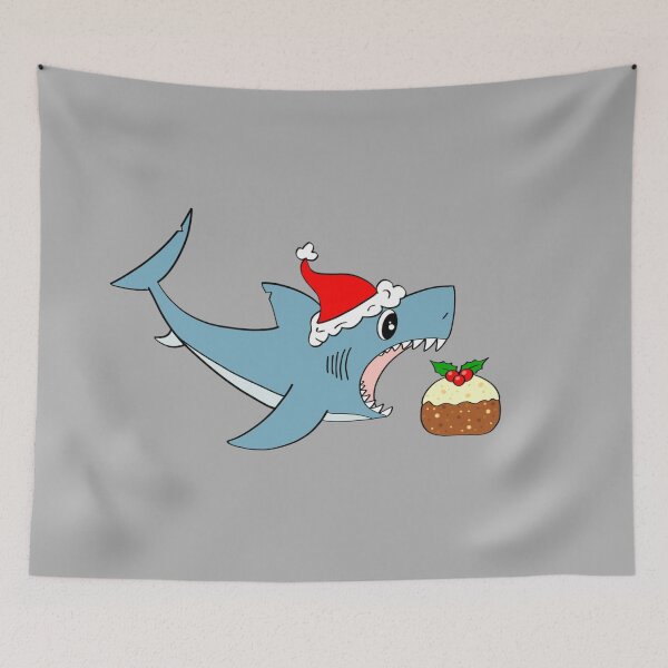 Item preview, Christmas Shark Eating Fruitcake designed and sold by laurenmoee.