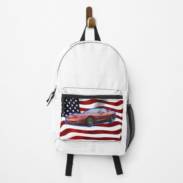 Item preview, C5 Corvette with American Flag (White) designed and sold by sawilson1.