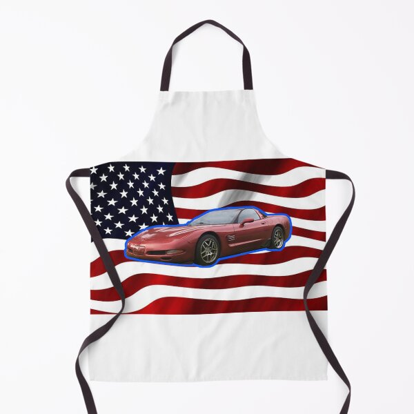 Item preview, C5 Corvette with American Flag (White) designed and sold by sawilson1.