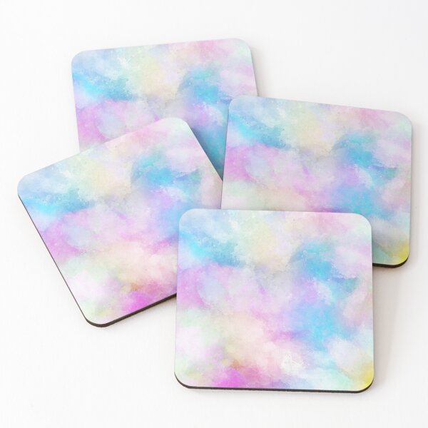 Item preview, Watercolour abstract ( blue, yellow, pink) designed and sold by stepstogreen.