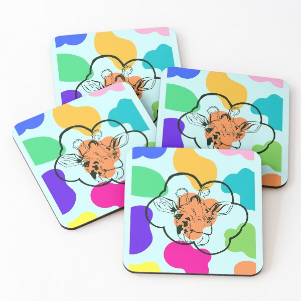 Item preview, Funky colour spot giraffe designed and sold by AJSkinnerPrints.