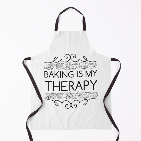 Funny Bakers Quote Baking Is My Therapy Cool For Bakers Apron