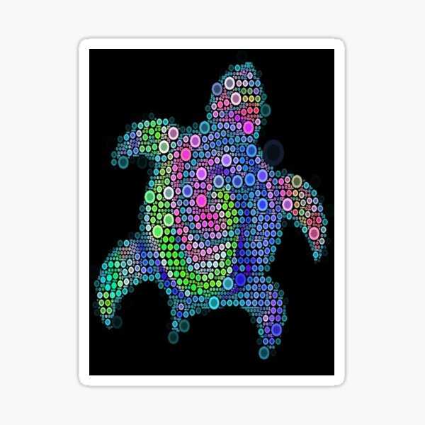 Mr Rainbow Turtle  Sticker