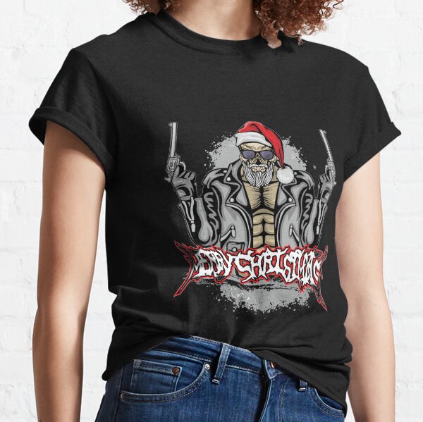 aggressive emblem with Christmas skull Classic T-Shirt