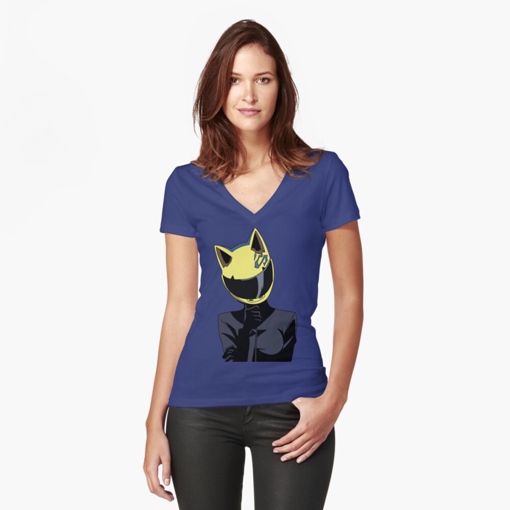 Item preview, T-shirt moulant col V designed and sold by kawaiicrossing.