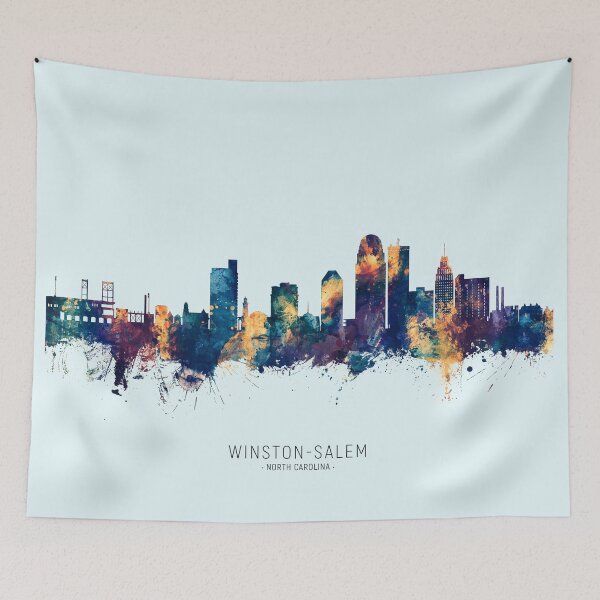 Artikelvorschau, Winston-Salem North Carolina Skyline entworfen und verkauft von ArtPrints.