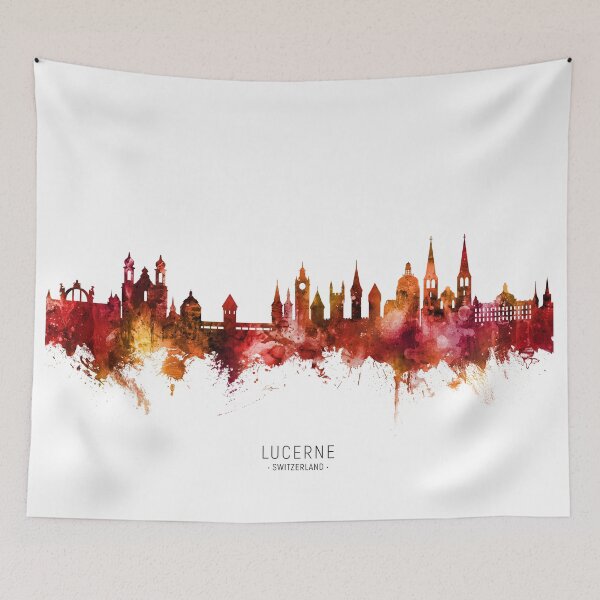 Item preview, Lucerne Switzerland Luzern Skyline designed and sold by ArtPrints.