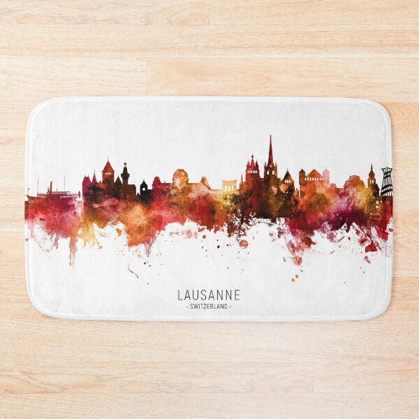 Item preview, Lausanne Switzerland Skyline designed and sold by ArtPrints.