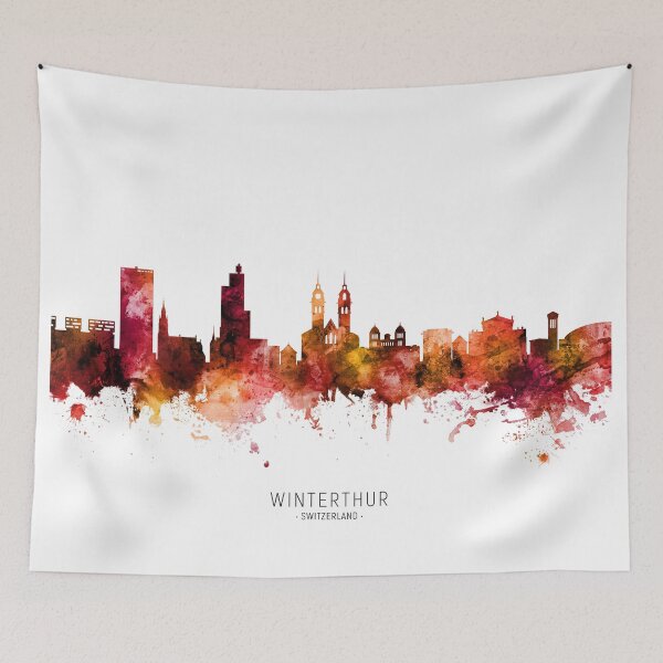 Item preview, Winterthur Switzerland Skyline designed and sold by ArtPrints.