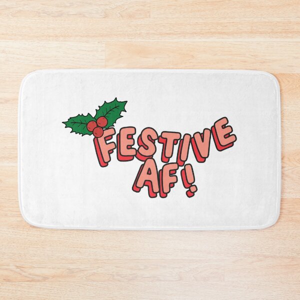 Item preview, festive af typography mistletoe designed and sold by cameronbaba.