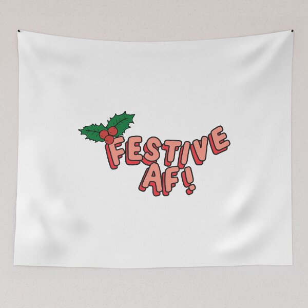 Item preview, festive af typography mistletoe designed and sold by cameronbaba.