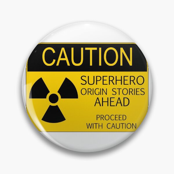 Item preview, Superhero Origin Stories Warning designed and sold by CenturyComics.