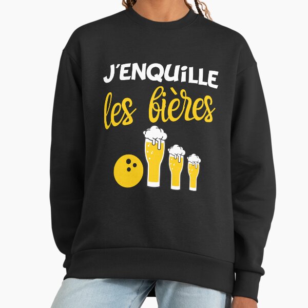 I enquille the beers humor bowling funny Premium Oversized Sweatshirt