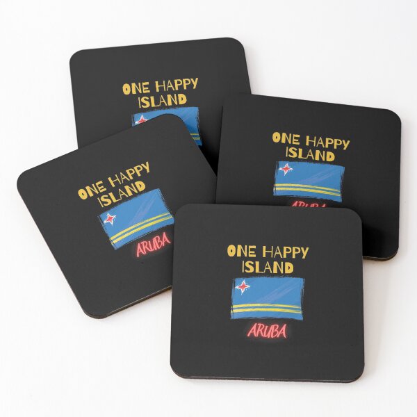 Item preview, Aruba One Happy Island With Aruba Flag designed and sold by Gifty-Designs.