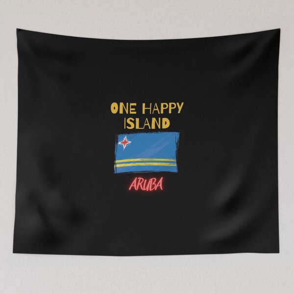 Item preview, Aruba One Happy Island With Aruba Flag designed and sold by Gifty-Designs.