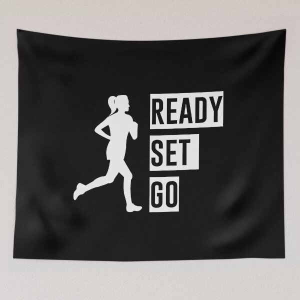 Item preview, Ready Set Go - Running Girl - Running Calls designed and sold by Lets-Run.