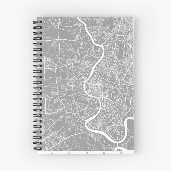 Item preview, Bangkok map grey designed and sold by mapsart.