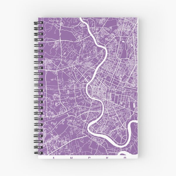 Item preview, Bangkok map lilac designed and sold by mapsart.