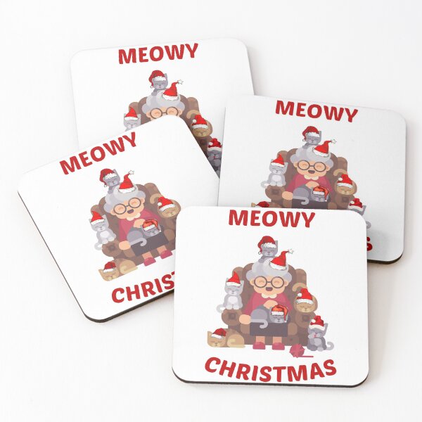 Item preview, Meowy Catmas Christmas Christmask Lights Funny Festive Cat Lady designed and sold by Irelene.