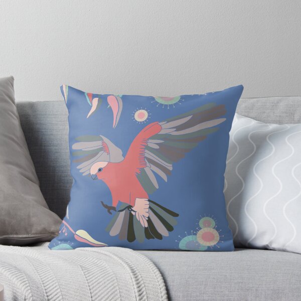 Item preview, Australian Galah Cockatoos in Gum Trees on Midnight designed and sold by Lisa Kalma | Brindie.