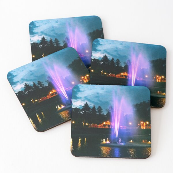 Item preview, Colorful fountain at night designed and sold by helenkaiy.