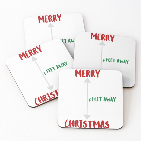 Item preview, Merry 6 Feet Away Christmas - Funny Social Distancing Quarantined Christmask designed and sold by Irelene.