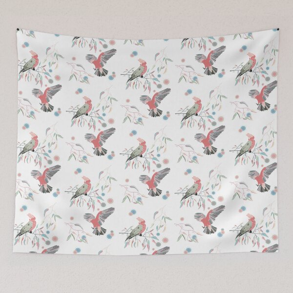 Item preview, Australian Galah Cockatoos in Gum Trees  designed and sold by Lisa Kalma | Brindie.