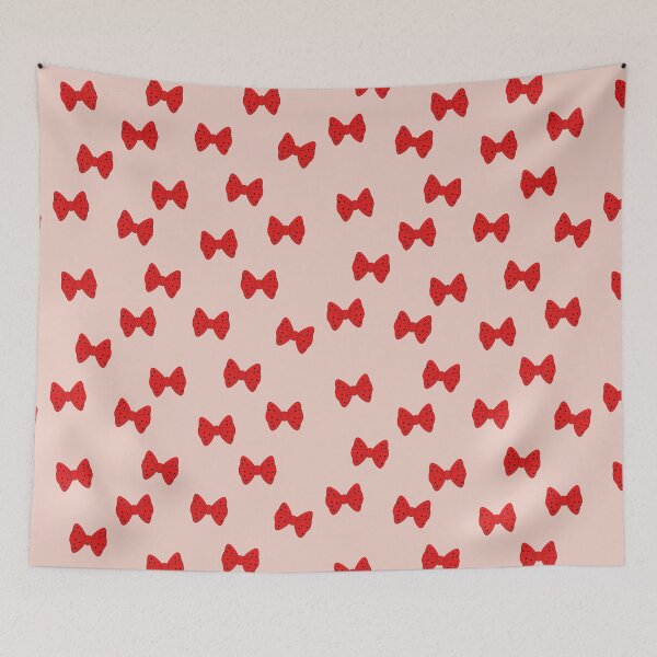 Item preview, Red bow pattern  designed and sold by AllPrintsAndArt.