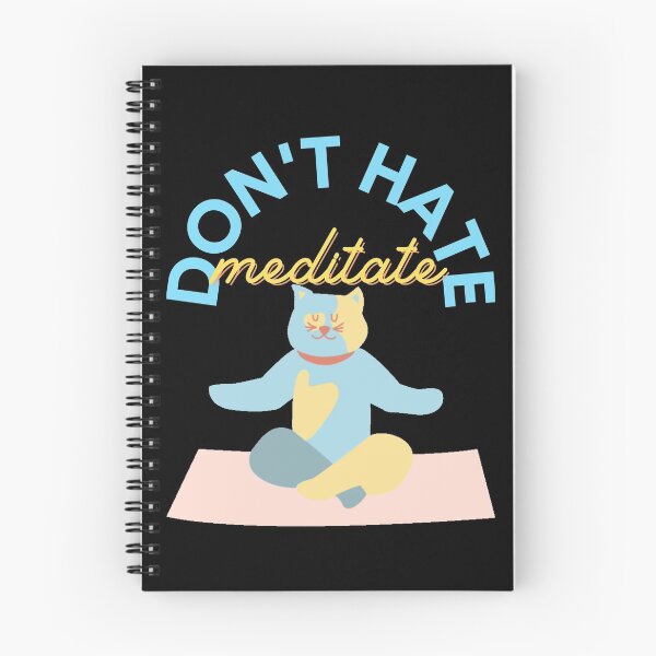 Item preview, DON'T HATE MEDITATE Funny Quote Meme Design designed and sold by LevelUpMerch.