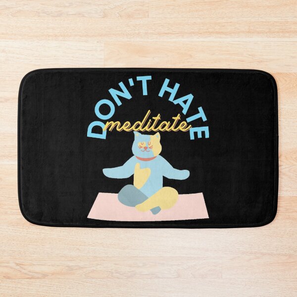 Item preview, DON'T HATE MEDITATE Funny Quote Meme Design designed and sold by LevelUpMerch.