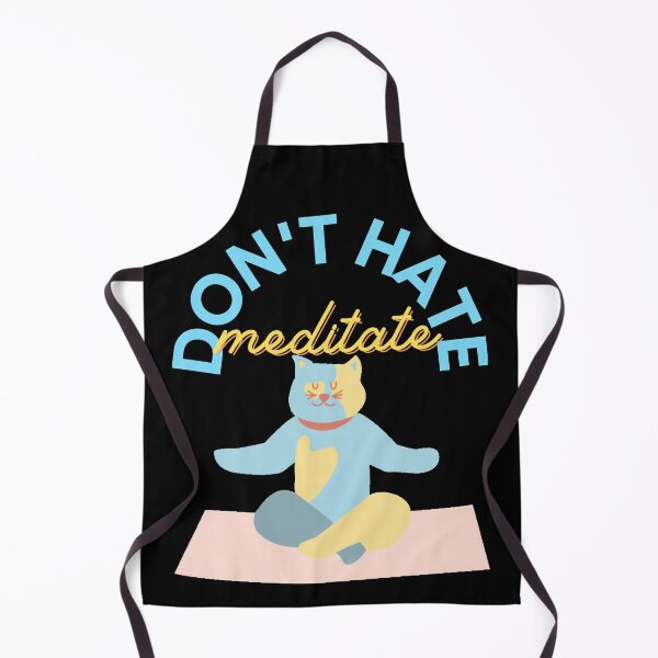 Item preview, DON'T HATE MEDITATE Funny Quote Meme Design designed and sold by LevelUpMerch.