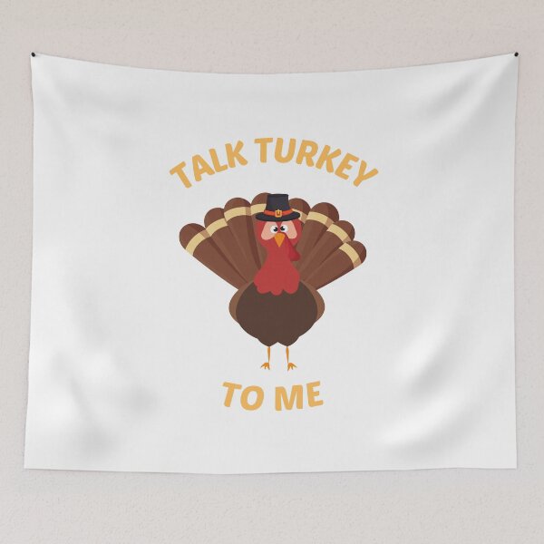 Item preview, Talk turkey to me - Funny Thanksgiving Pun with Cute Turkey designed and sold by Irelene.