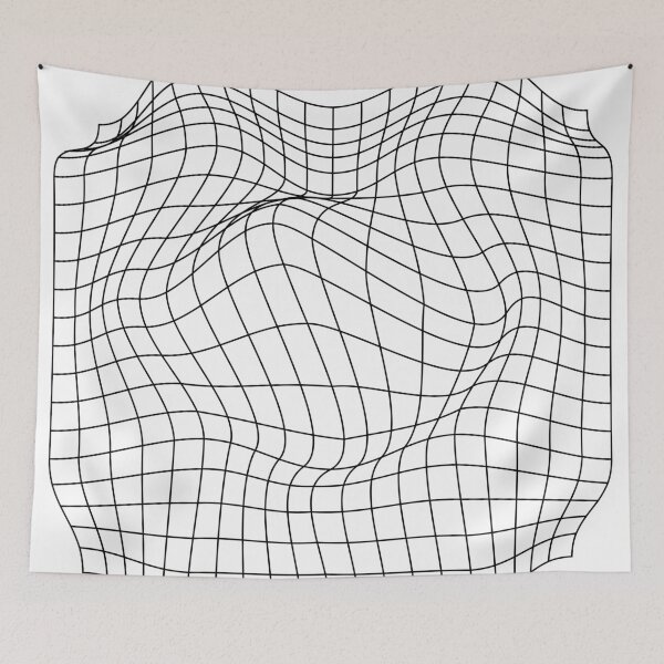 Item preview, aesthetic distorted wireframe mesh monochrome texture pattern vector designed and sold by Ray Loka.