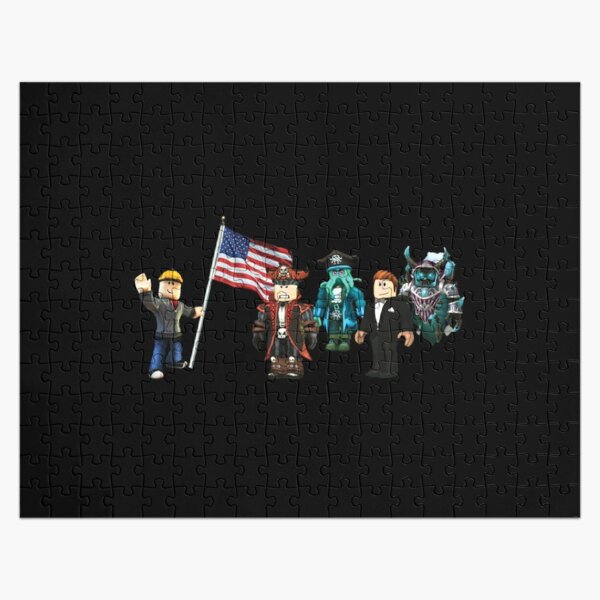 Roblox Characters Jigsaw Puzzles Redbubble - the american flag id roblox song
