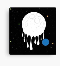 painted moon Canvas Print