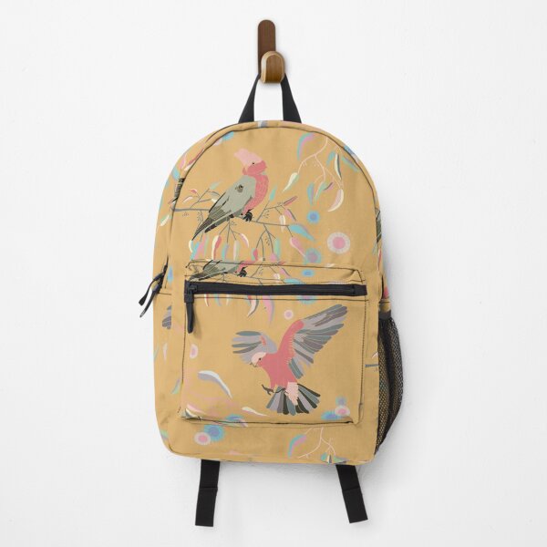 Item preview, Australian Galah Cockatoos in Gum Trees Mustard designed and sold by Lisa Kalma | Brindie.