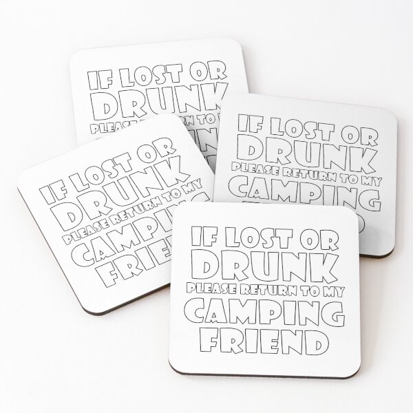 Item preview, If lost or drunk please return to my camping friend designed and sold by Catsloversdotme.