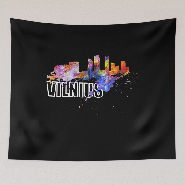 Item preview, Vilnius Lithuania Skyline Lithuania Lithuanian Gift designed and sold by DerNerd.