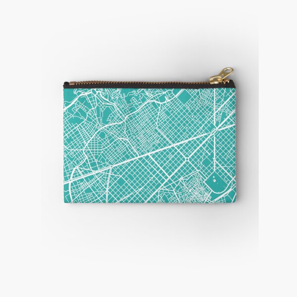 Item preview, Barcelona map turquoise designed and sold by mapsart.