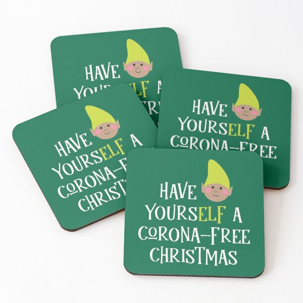 Item preview, 'Have YoursELF a Corona-Free Christmas' Elf 4 designed and sold by VicEllisArt.