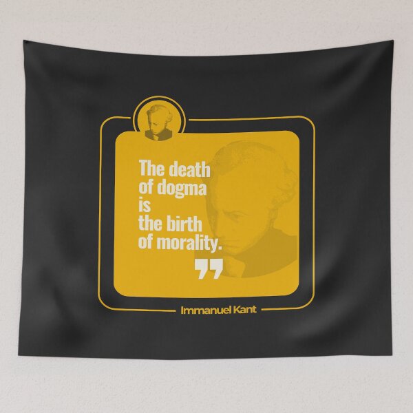 Item preview, Immanuel Kant quote poster (yellow) designed and sold by CMYKStudio.