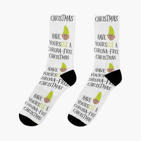 Item preview, 'Have YoursELF a Corona-Free Christmas' Elf 5 designed and sold by VicEllisArt.