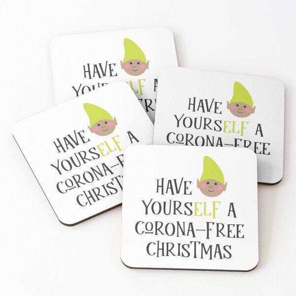 Item preview, 'Have YoursELF a Corona-Free Christmas' Elf 5 designed and sold by VicEllisArt.