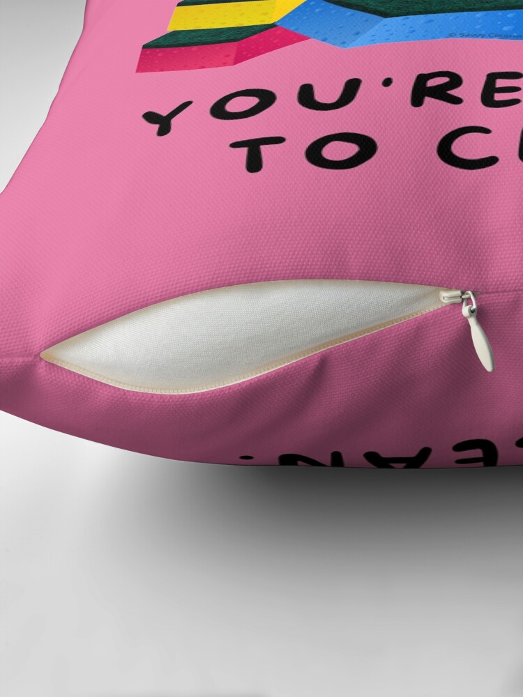 Thumbnail 2 of 4, Pillow, Life is Like a Stack of Sponges Housekeeping Humor designed and sold by SavvyCleaner.