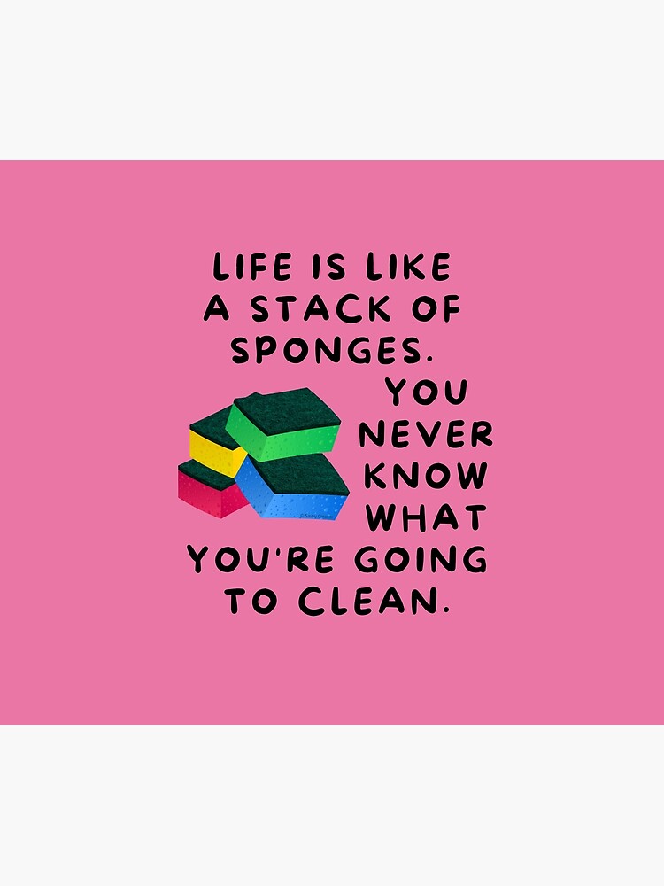 Life is Like a Stack of Sponges Housekeeping Humor by SavvyCleaner