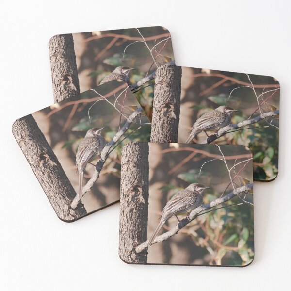 Item preview, Wild Red Wattle bird in the bush designed and sold by hendrikspix.