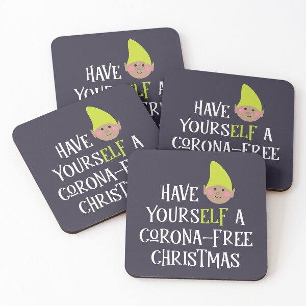 Item preview, 'Have YoursELF a Corona-Free Christmas' Elf 6 designed and sold by VicEllisArt.