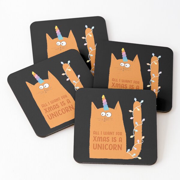 Item preview, All I want for Xmas is a Unicorn (cat) designed and sold by Eenig.